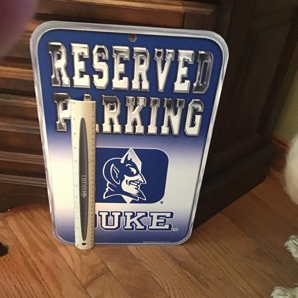 Duke parking sign